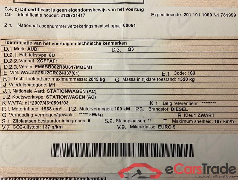 AUDI Q3 Audi Q3 2.0 TDI 100(136) kW(PS) 6-speed #6