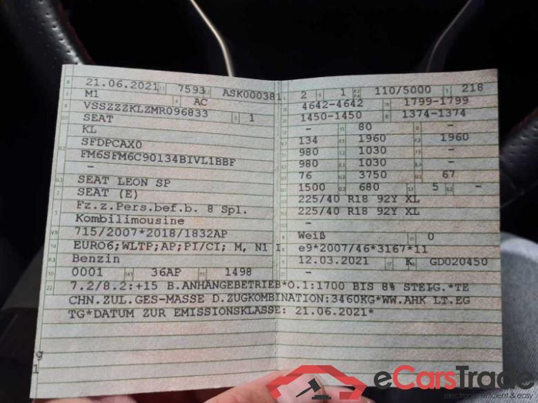 Seat Leon Sportstourer (KL8)(03.2020->) DE - Kb5 1.5 TSI EU6d, FR OPF (EURO 6d), 2020 - 2024 #4