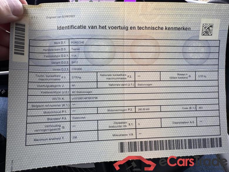 PORSCHE Taycan Sport Turismo Taycan Sport Turismo 93.4 kWh Taycan Sport Turismo #5