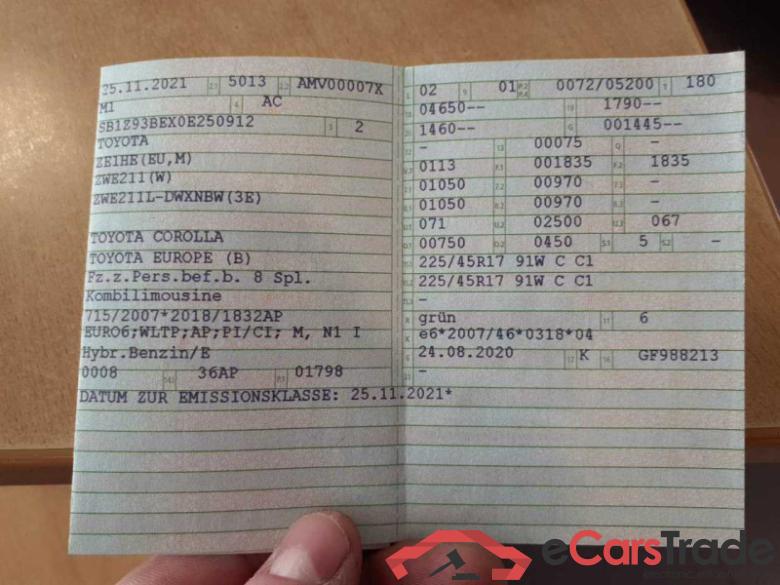 Toyota Corolla Touring Sports (E21)(2019->) DE - Kb5 1.8 Hybrid EU6d, Trek (EURO 6d), 2020 - 2022 #2