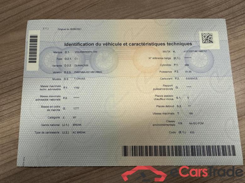 VOLKSWAGEN T-Cross T-Cross United 1.0 TSI 81 kW (110 ch) 6 vitesses #6