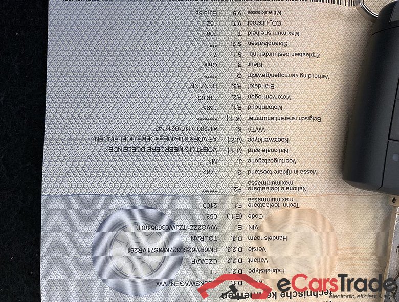 VOLKSWAGEN Touran 1.4 TSI 110 kW (150 ch) 6 vitesses manuel #4