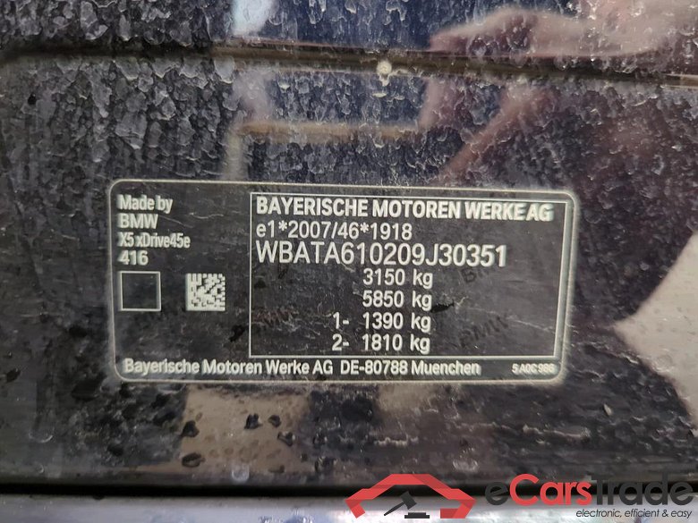 Baureihe X5 xDrive 45 e M Sport 3.0 290KW AT8 E6d #4