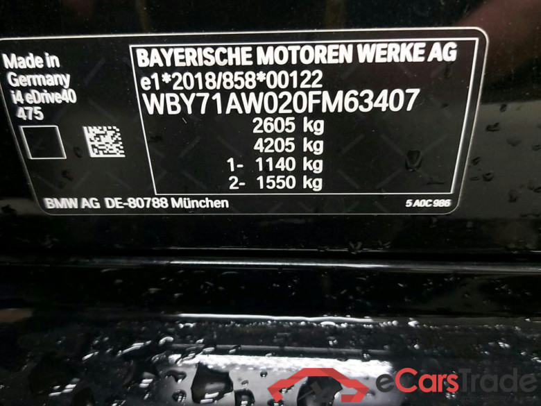 BMW I - BMW I4 eDrive40 340PK M Sport With Vernasca Cognac M Seats & Comfort Pack With Driver Mem Seat & Iconic Sounds & Power Sunroof & Electric Foldable Towing Hook  * ELECTRIC * #6