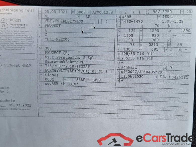 308 SW Allure 1.5 HDi 96KW AT8 E6d #2