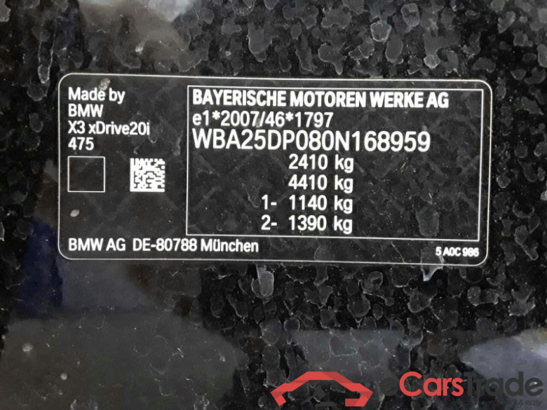 BMW X3 (G01)(12.2017->) DE - SUV5 xDrive 20i Mild Hybrid EU6d, M Sport OPF, (Facelift) 2021 - 2024 #4