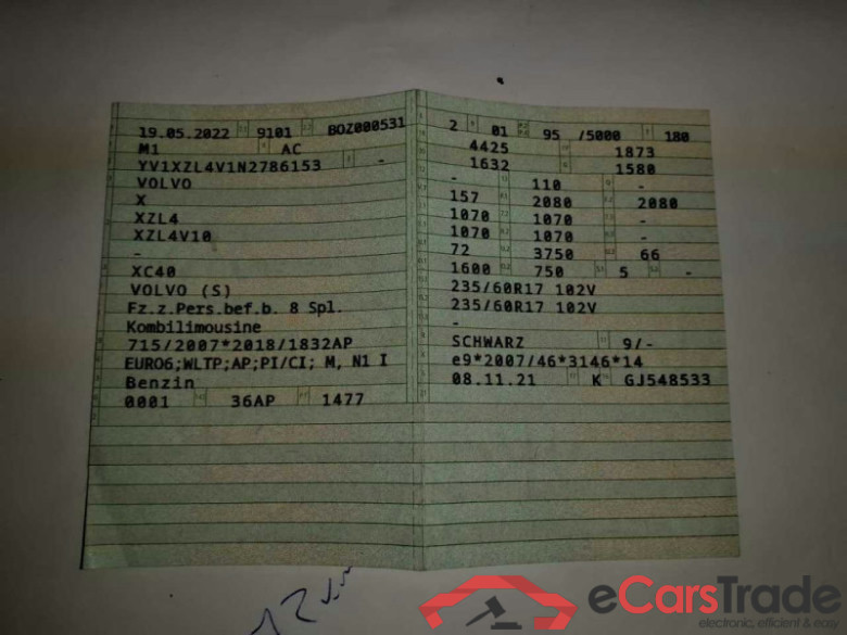 Volvo XC40 (2017->) DE - SUV5 T2 2WD EU6d, Momentum Core, 2020 - 2022 #2
