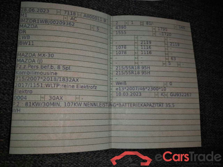 Mazda MX-30 (DR)(05.2020->) DE - SUV5 e-SKYACTIV, Advantage, 2022 - 2025 #4