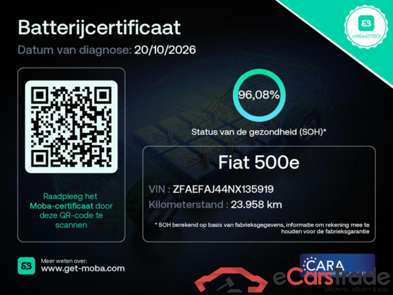 FIAT 500 C RED 42 kWh #4