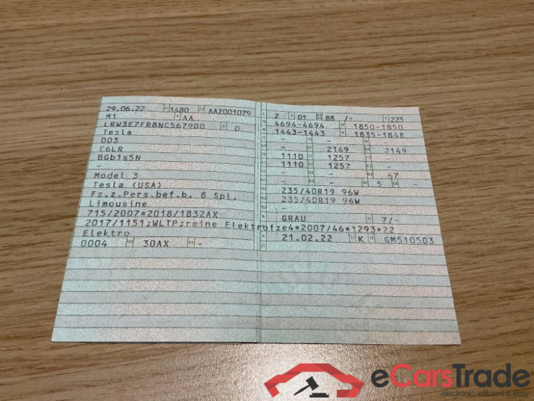 Tesla Model 3 - Lim4, RWD 60 kWh, 2021 - 2023 60 kWh #2